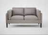 Sonno 2 Seater Sofa Daino Leather Elephant / Wenge Black