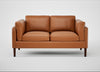 Sonno 2 Seater Sofa Daino Leather Treacle / Walnut