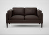 Sonno 2 Seater Sofa Leather Grain Chocolate 066 / Wenge Black