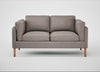 Sonno 2 Seater Sofa Leather Grain Light Grey 060 / Natural