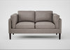 Sonno 2 Seater Sofa Leather Grain Light Grey 060 / Wenge Black