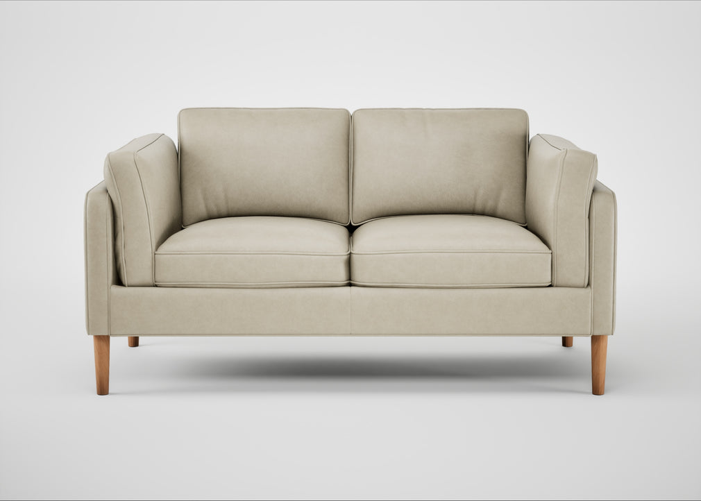 Sonno 2 Seater Sofa Leather Grain Storm 006 / Natural