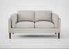 Sonno 2 Seater Sofa Leather Grain White 000 / Walnut