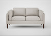 Sonno 2 Seater Sofa Linea Leather White 634 / Walnut