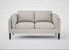 Sonno 2 Seater Sofa Linea Leather White 634 / Wenge Black