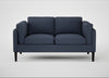 Sonno 2 Seater Sofa Loop Boucle Navy / Wenge Black