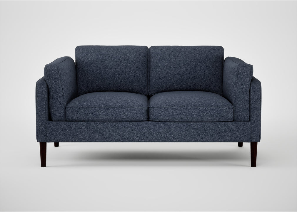 Sonno 2 Seater Sofa Loop Boucle Navy / Wenge Black