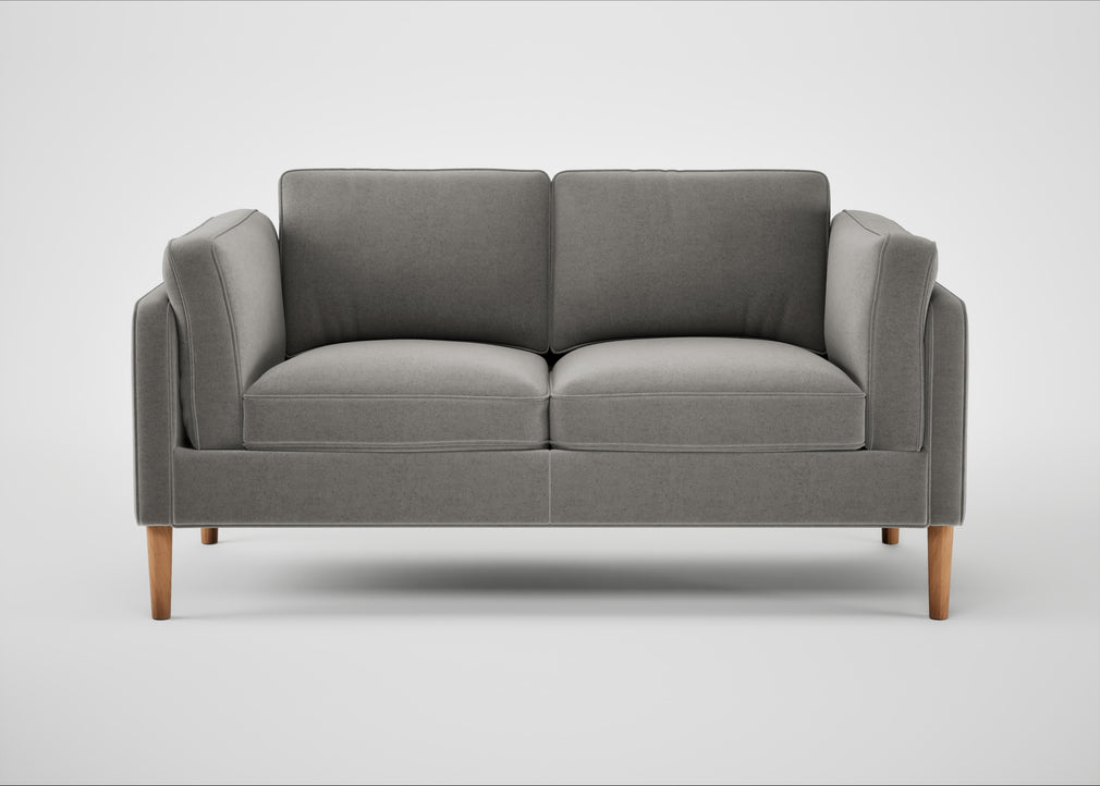 Sonno 2 Seater Sofa Nobilis Velvet Dolphin / Natural