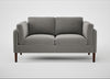 Sonno 2 Seater Sofa Nobilis Velvet Dolphin / Walnut