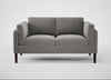 Sonno 2 Seater Sofa Nobilis Velvet Dolphin / Wenge Black