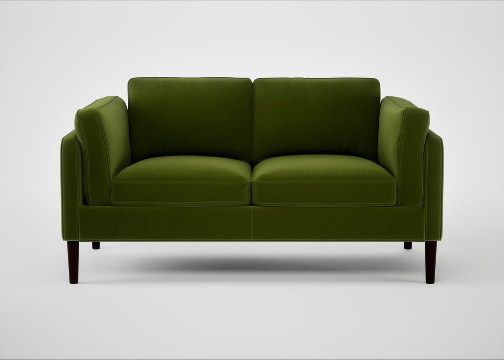 Sonno 2 Seater Sofa Nobilis Velvet Leaf / Wenge Black