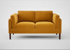 Sonno 2 Seater Sofa Nobilis Velvet Mustard / Walnut
