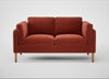 Sonno 2 Seater Sofa Nobilis Velvet Rust / Natural