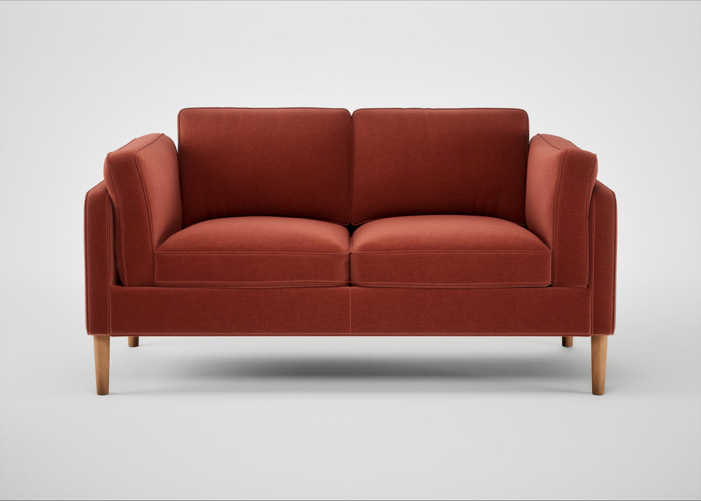 Sonno 2 Seater Sofa Nobilis Velvet Rust / Natural