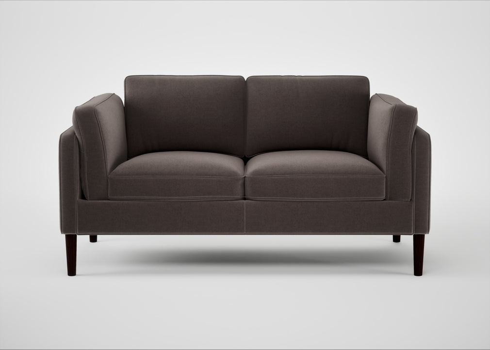Sonno 2 Seater Sofa Nobilis Velvet Sable / Wenge Black