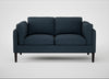 Sonno 2 Seater Sofa Siena Cotton Deep Sea / Wenge Black