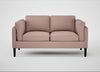 Sonno 2 Seater Sofa Siena Cotton Dusky Pink / Wenge Black