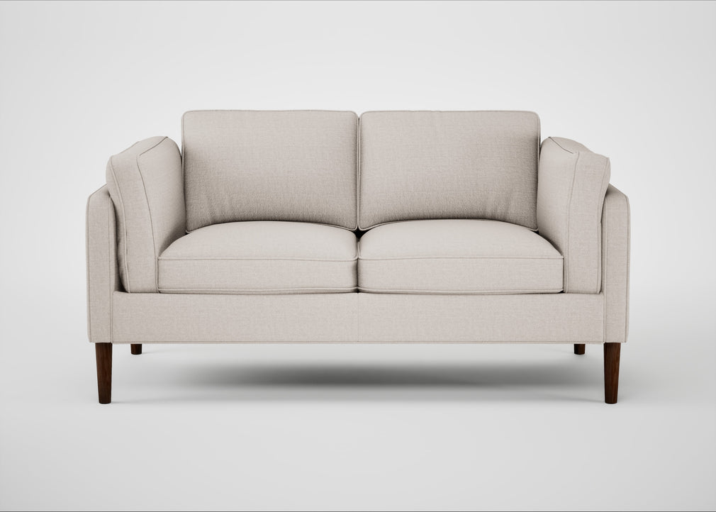 Sonno 2 Seater Sofa Siena Cotton Natural / Walnut