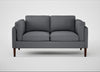 Sonno 2 Seater Sofa Siena Cotton Shale Grey / Walnut