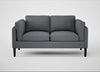 Sonno 2 Seater Sofa Siena Cotton Shale Grey / Wenge Black