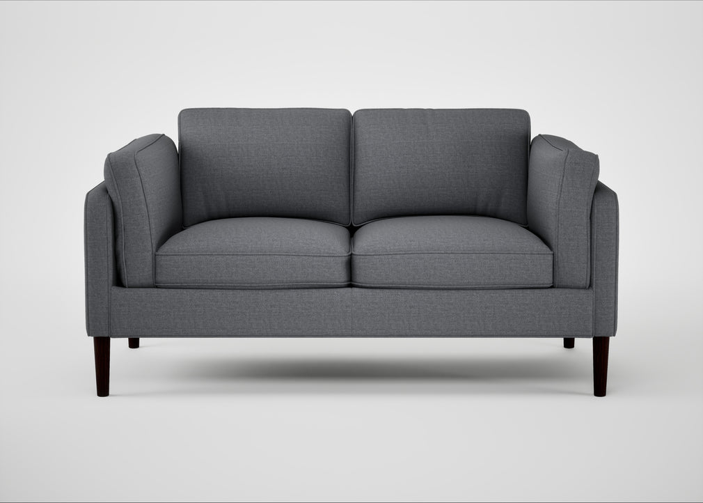 Sonno 2 Seater Sofa Siena Cotton Shale Grey / Wenge Black