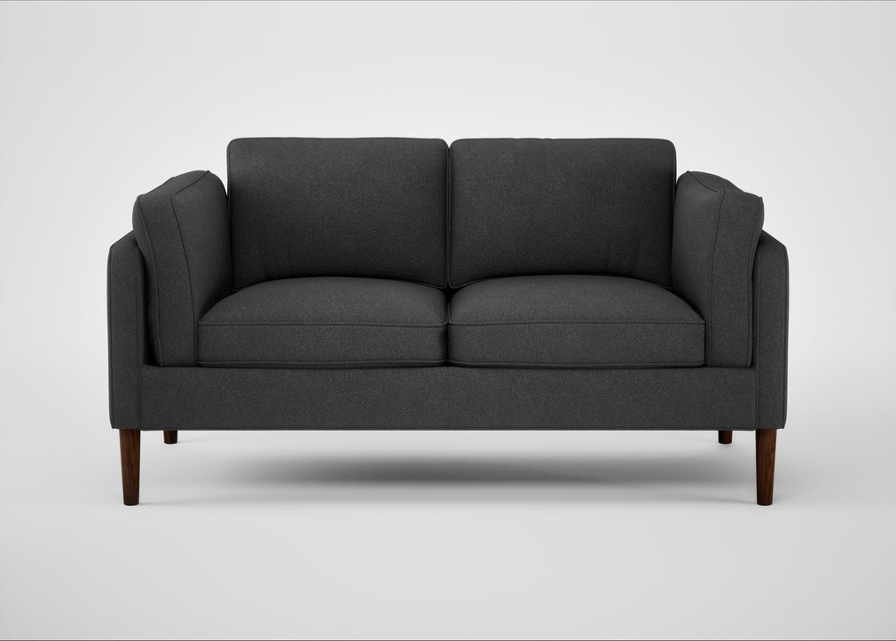 Sonno 2 Seater Sofa St Moritz Wool Grey / Walnut