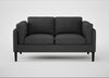 Sonno 2 Seater Sofa St Moritz Wool Grey / Wenge Black