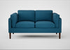 Sonno 2 Seater Sofa St Moritz Wool Blue / Walnut