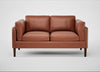 Sonno 2 Seater Sofa Leather Stonewash Light Brown 274 / Walnut