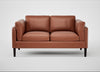 Sonno 2 Seater Sofa Leather Stonewash Light Brown 274 / Wenge Black