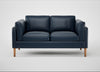 Sonno 2 Seater Sofa Leather Stonewash Navy Blue 279 / Natural