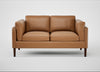 Sonno 2 Seater Sofa Leather Stonewash Toffee 277 / Walnut