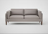 Sonno 3 Seater Sofa Daino Leather Elephant / Walnut