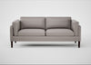 Sonno 3 Seater Sofa Daino Leather Elephant / Wenge Black