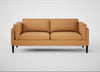 Sonno 3 Seater Sofa Daino Leather Parchment / Wenge Black
