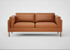 Sonno 3 Seater Sofa Daino Leather Treacle / Natural