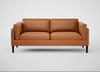 Sonno 3 Seater Sofa Daino Leather Treacle / Wenge Black