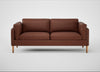 Sonno 3 Seater Sofa Leather Grain Dark Brown 068 / Natural