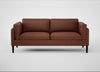 Sonno 3 Seater Sofa Leather Grain Dark Brown 068 / Wenge Black
