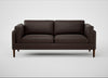 Sonno 3 Seater Sofa Leather Grain Chocolate 066 / Walnut