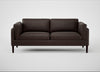 Sonno 3 Seater Sofa Leather Grain Chocolate 066 / Wenge Black
