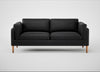 Sonno 3 Seater Sofa Leather Grain Graphite 063 / Natural