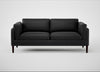 Sonno 3 Seater Sofa Leather Grain Graphite 063 / Wenge Black