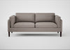 Sonno 3 Seater Sofa Leather Grain Light Grey 060 / Wenge Black