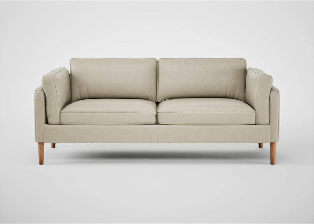 Sonno 3 Seater Sofa Leather Grain Storm 006 / Natural