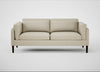 Sonno 3 Seater Sofa Leather Grain Storm 006 / Wenge Black