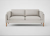 Sonno 3 Seater Sofa Leather Grain White 000 / Natural