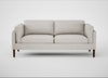Sonno 3 Seater Sofa Leather Grain White 000 / Walnut