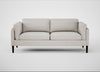 Sonno 3 Seater Sofa Leather Grain White 000 / Wenge Black