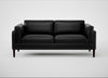 Sonno 3 Seater Sofa Leather Stonewash Black 263 / Wenge Black